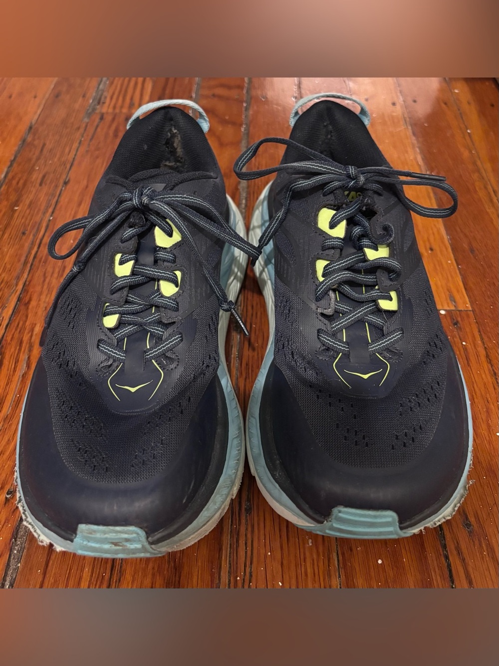HOKA Stinson ATR 6 Trail Running Shoes Black Blue Women’s 7.5